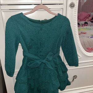 Rare Editions Sparkling Teal Kids Dress